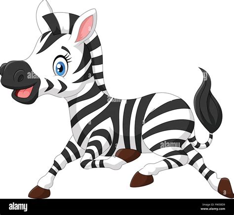 Baby zebra running Stock Vector Images - Alamy