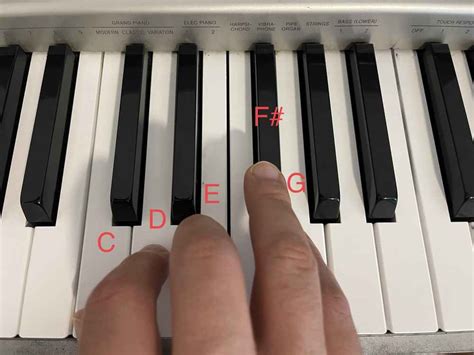 How to play the G Major scale on piano