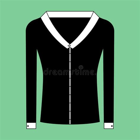 Long Sleeve Black Shirt Silhouette. Vector Isolated Illustration. Icon ...