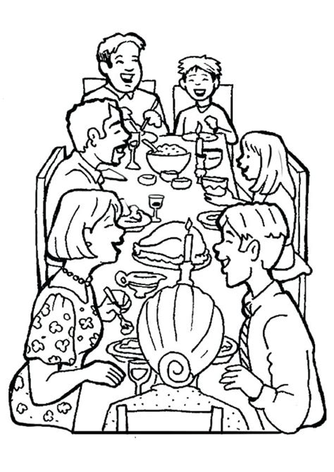 Family Dinner Drawing at GetDrawings | Free download