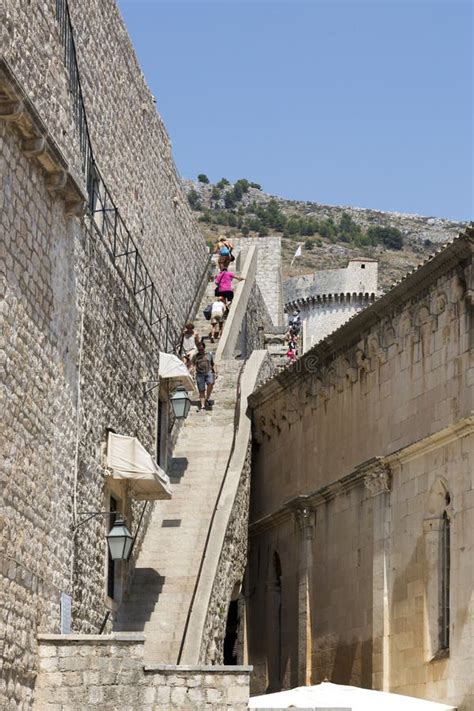 Staircase for Ascent To the Fortress Wall in Dubrovnik, Croatia ...