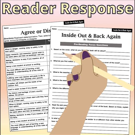 Inside Out & Back Again | Reader Response Questions and Activities ...