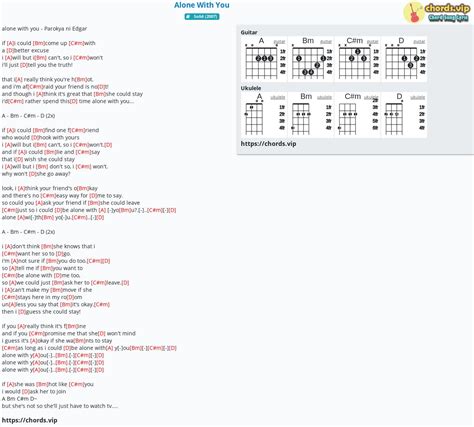 Chord: Alone With You - tab, song lyric, sheet, guitar, ukulele | chords.vip