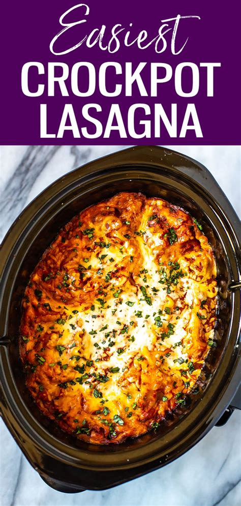 Easy Crockpot Lasagna Recipe, Easy Crockpot Dinners, Crockpot Dishes ...