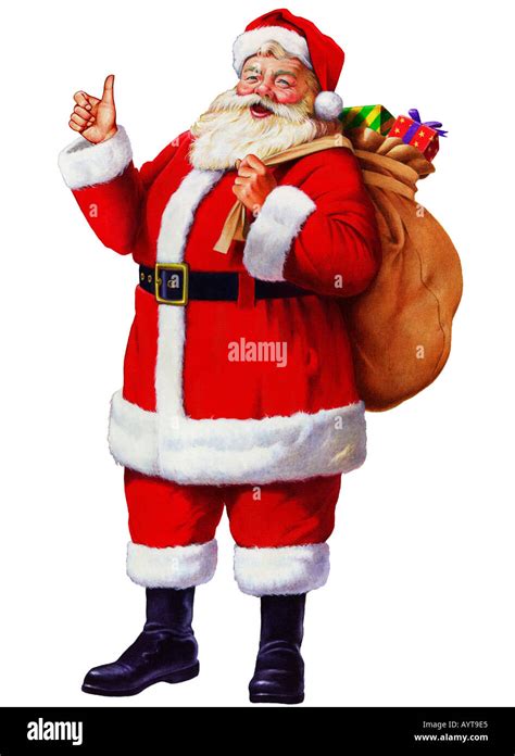 Illustration of smiling Santa Claus Stock Photo - Alamy