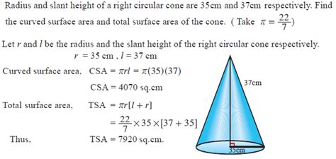 How To Find The Surface Area Of A Cone With Slant Height