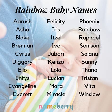 Rainbow baby names honor and comfort – Artofit