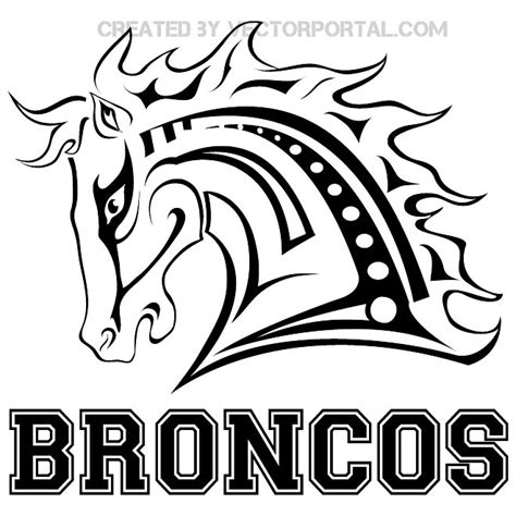 Broncos logo template Royalty Free Stock SVG Vector