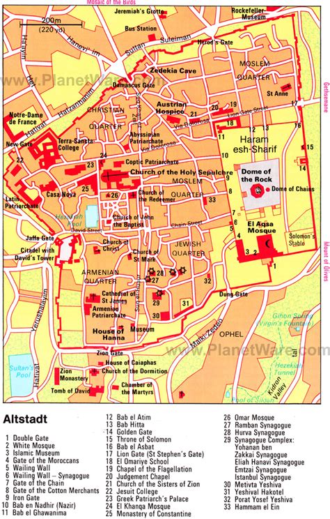 Jerusalem Map - Israel