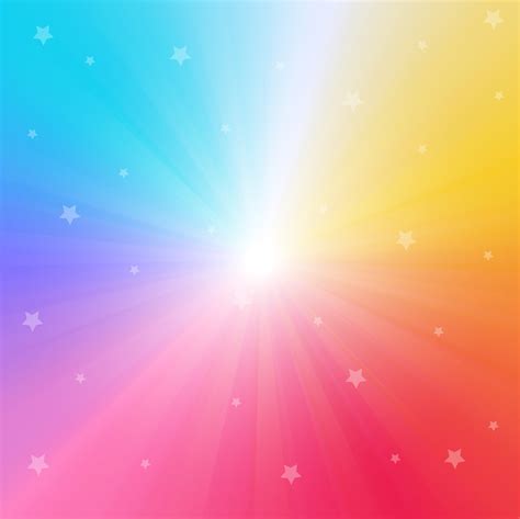 rainbow gradient background with bright rays and sparkling stars 672981 Vector Art at Vecteezy