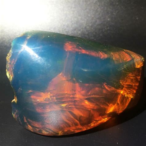 Dominican Blue Amber 1.23 oz semi-polished Specimen - Amber International