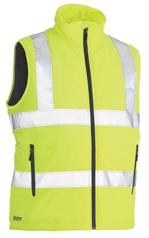 Bisley Workwear BV0329HT_BBL Puffer Vest - Taped - Hi-Vis - Reversible ...