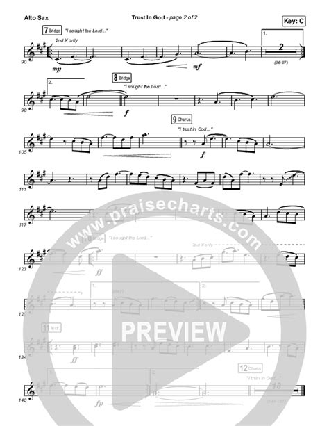 Trust In God Alto Sax Sheet Music PDF (Elevation Worship / Chris Brown) - PraiseCharts