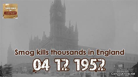 Smog kills thousands in England December 04, 1952 This Day in History - YouTube