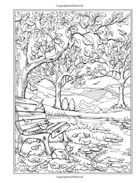 Creative Haven Autumn Scenes Coloring Book Adult Coloring | Etsy