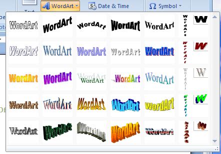 Insert WordArt Text : WordArt « Shape Picture WordArt SmartArt Clip Art « Microsoft Office Word ...