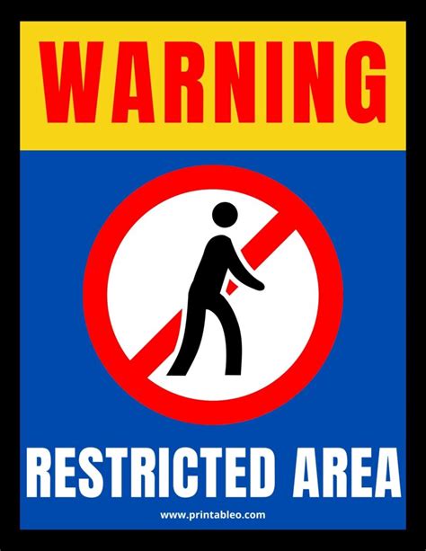 20+ Restricted Area Signs | Download Printable FREE PDFs