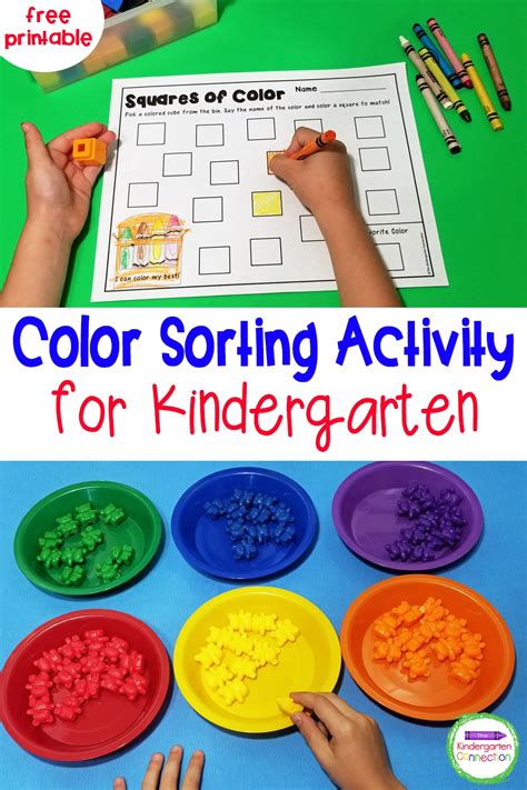 FREE Color Sorting Activity - The Kindergarten Connection