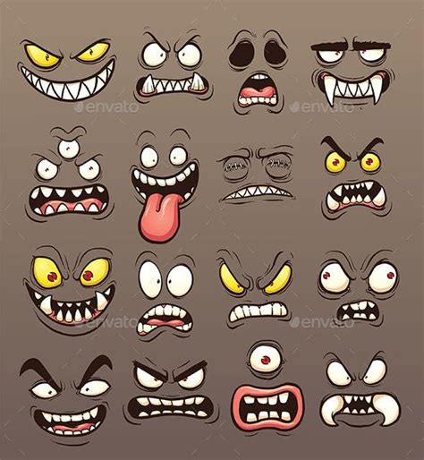 Monster Faces | Graffiti cartoons, Monster illustration, Doodle art designs