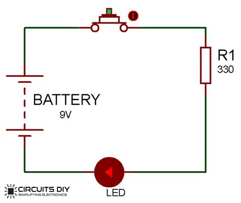 Push Button LED Circuit - Basic Electronics