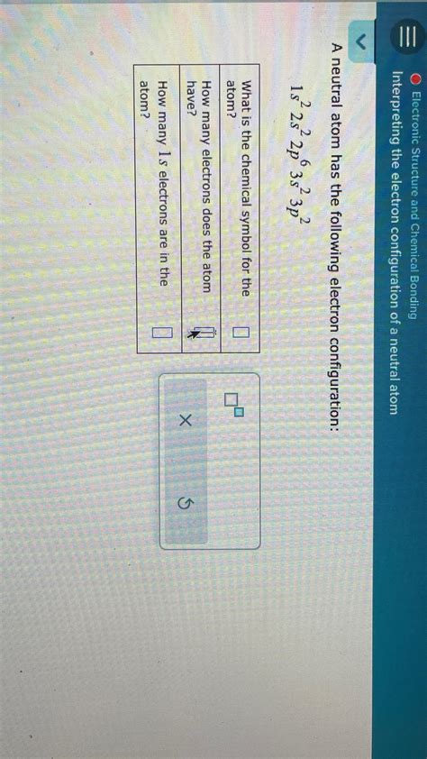 Solved Electronic Structure and Chemical BondingInterpreting | Chegg.com