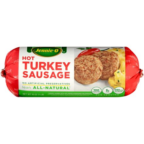 Jennie-O Hot All Natural Turkey Sausage, 16 Oz. - Walmart.com - Walmart.com