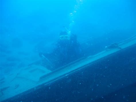 At 100 ft driving the sunken boat – Meeks Bay Lake Tahoe, CA