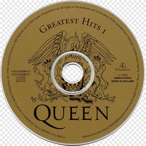 CD S, Greatest Hits I Queen vinyl record label, png | PNGEgg