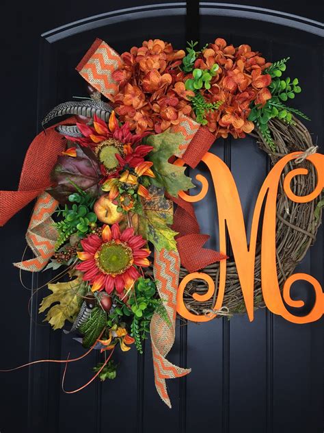 NEW - Hydrangea wreath - Fall wreath - Thanksgiving Wreath - Autumn ...