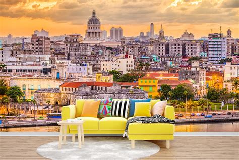 Havana City Skyline Cuba Cityscape Wallpaper Wall Mural