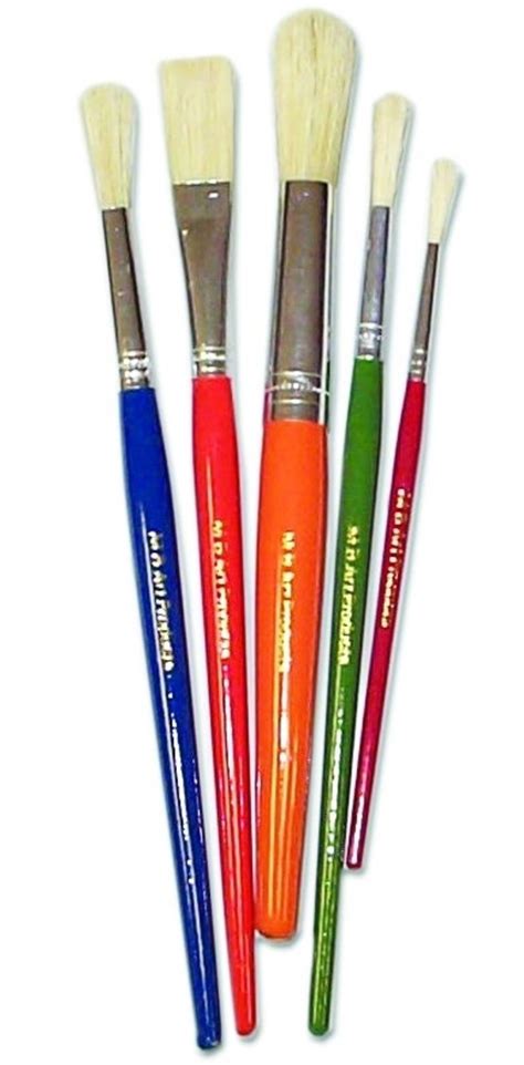 Set of Children's Paint Brushes With Assorted Tips