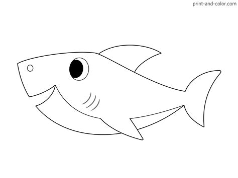 Baby Shark coloring pages | Print and Color.com