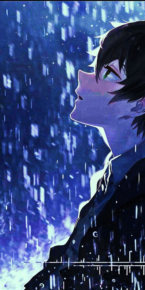 Rain boy, art, sadness, anime HD phone wallpaper | Pxfuel