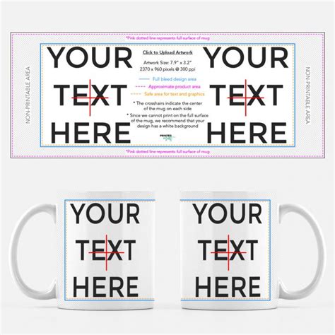 Download Mug 11oz - Mug Design Template Sample | Mug template, Mugs, Design template