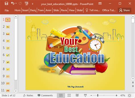 Animated Education Template For PowerPoint