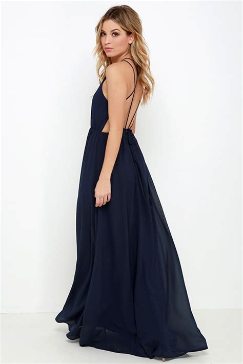 Midnight Blue Dress - Maxi Dress - Backless Dress - $74.00 - Lulus