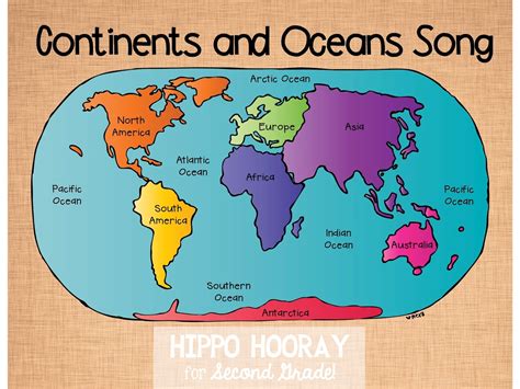 Continents/Ocean Song (and Video!) - Hippo Hooray for Second Grade!