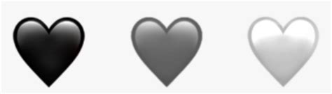 #black #gray #grey #aesthetic #tumblr #emojis #emoji - Heart, HD Png ...