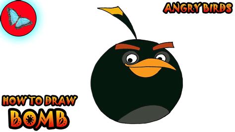 How To Draw Bomb From Angry Birds | Drawing Animals - YouTube