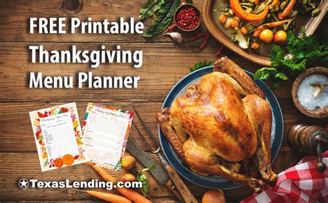 Thanksgiving Menu Planner - TexasLending.com