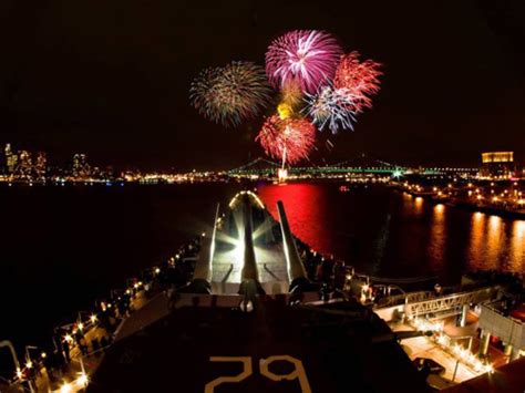 NYE Fireworks from Battleship New Jersey | Visit South Jersey