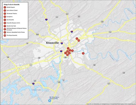 Map of Knoxville, Tennessee - GIS Geography