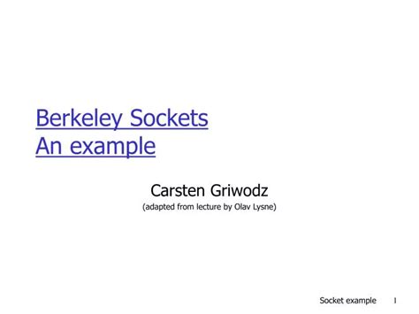 PPT - Berkeley Sockets An example PowerPoint Presentation, free download - ID:4278728