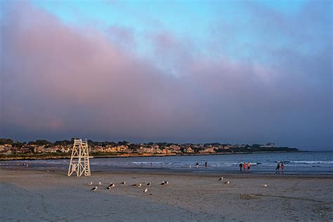 First Beach Sunset Newport RI Rhode Island Red Sky Photograph by Toby McGuire - Fine Art America