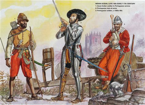 Portuguese Soldiers in India, 16th-17th Century | Century armor ...