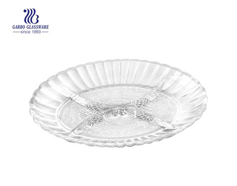 Sale round shape 12-inch glass dessert plates inexpensive price