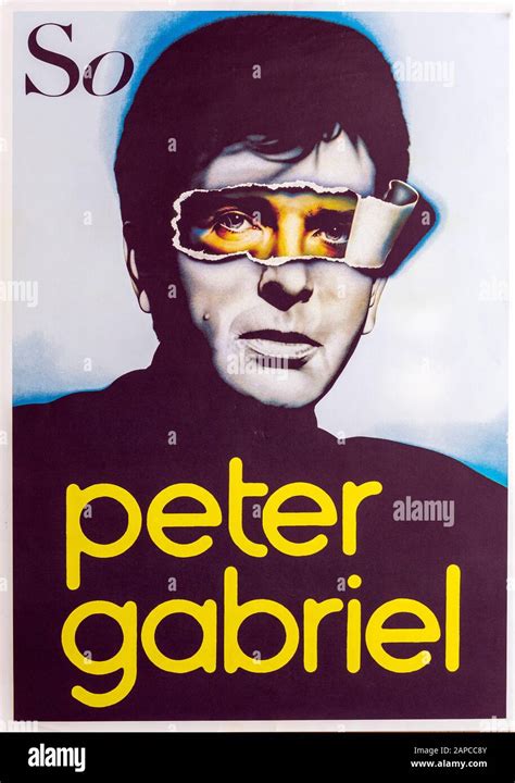 Peter Gabriel So promo album poster Stock Photo - Alamy