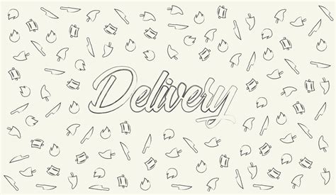 Hand drawn delivery food background 3313813 Vector Art at Vecteezy