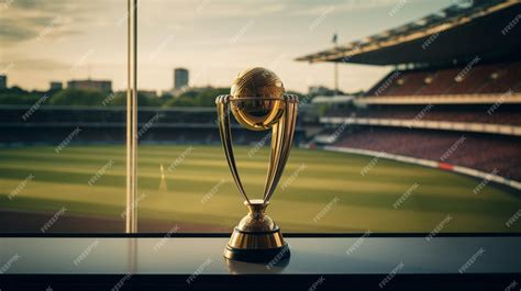 Premium AI Image | A trophy from the icc cricket world cup