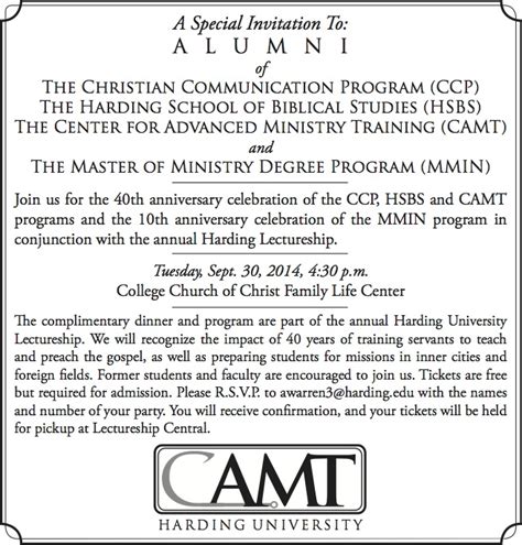 CAMT Alumni Event- Harding University - The Christian Chronicle